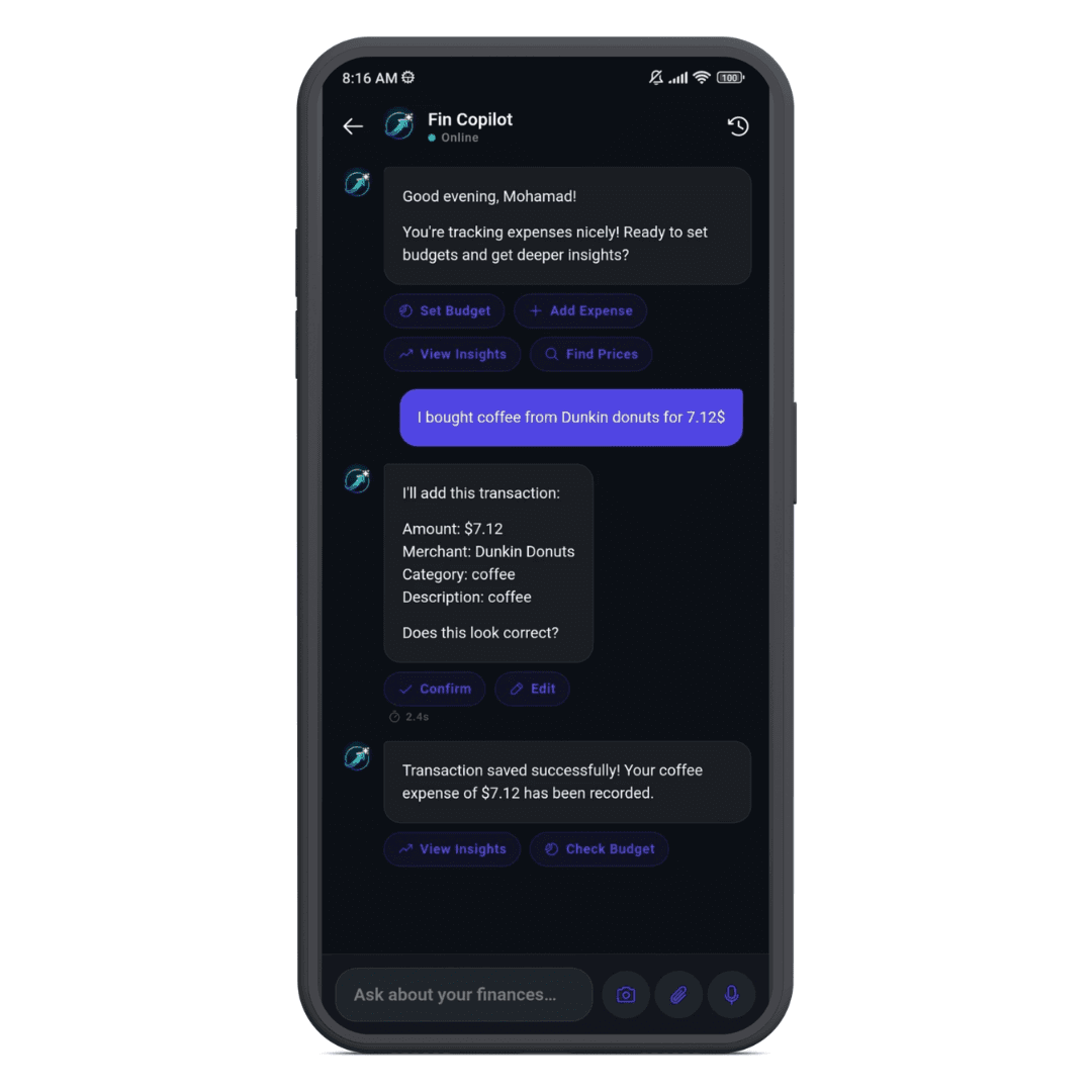 Fin Co-Pilot — 7-Agent AI Swarm Finance App