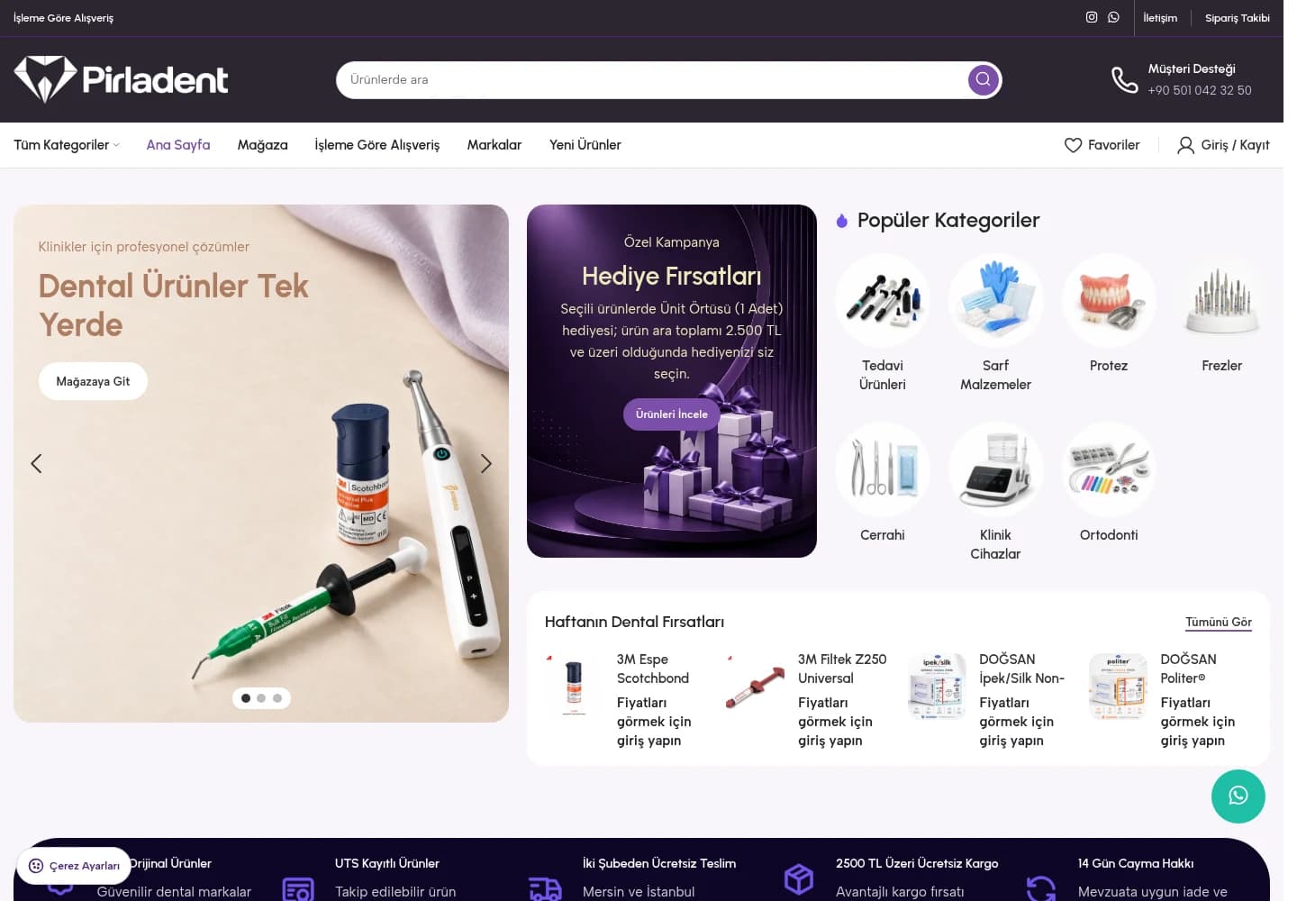 Pirladent — product interface