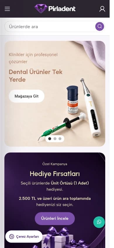 Pirladent responsive storefront